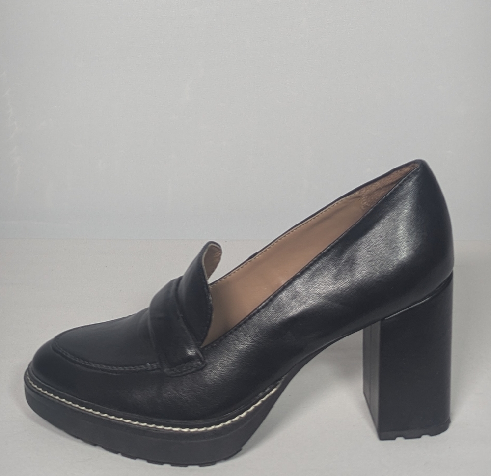 NEW Naturalizer Dabnney Slip-On Heeler Loafer Pump sz black 8.5 wide